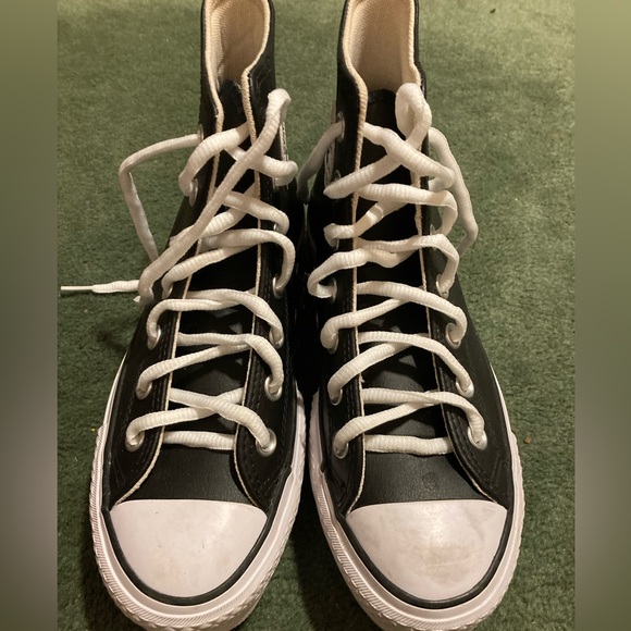 Converse Chuck Taylor All Star Lift Leather High Top sneakers Sz 6 - Picture 5 of 9
